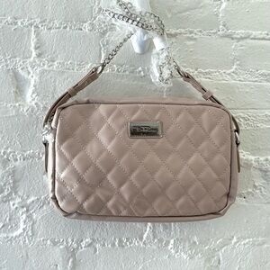 Bella Russo Faux Leather Quilted Handbag Purse Chain Strap NWT